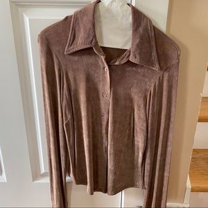Vintage brown long sleeve blouse